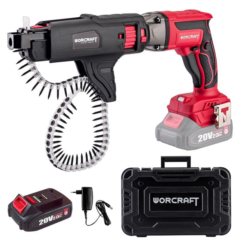 WORCRAFT VISSEUSE PLAQUISTE S/FIL KIT 20V 1*2.0AH CDIS-S20LIBM