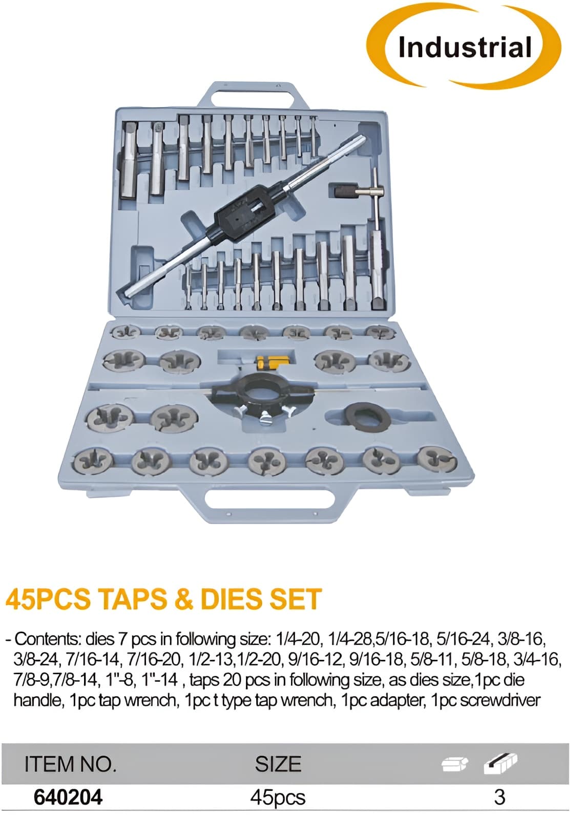 HOTECHE  Caisse Tarauds 45Pcs