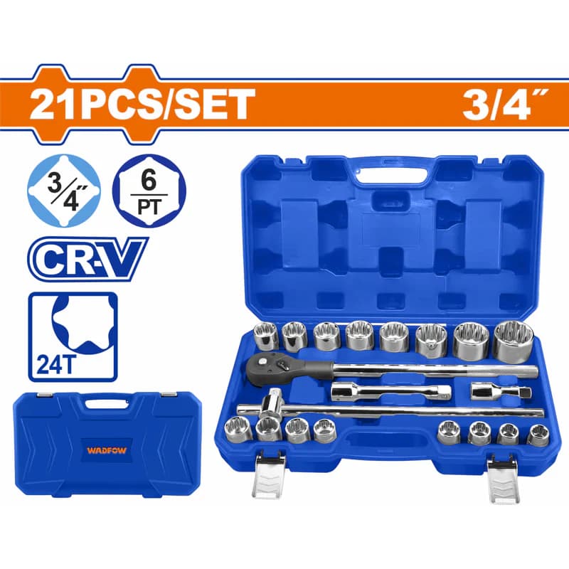 Coffret de 21 douilles 3/4" | WADFOW WST4D21