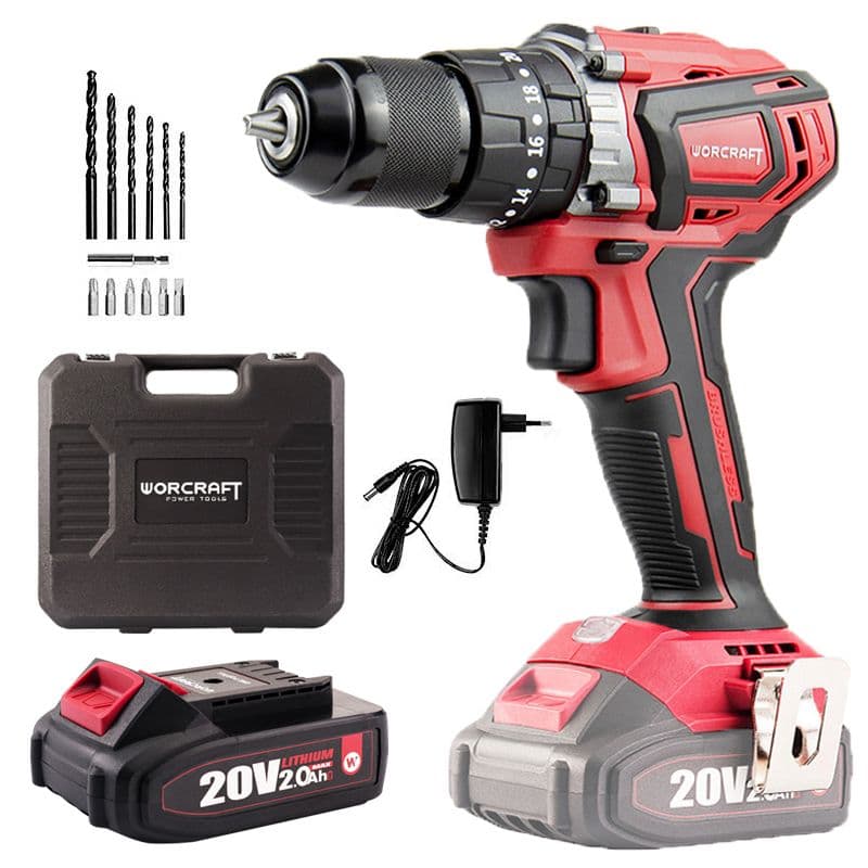 WORCRAFT VISSEUSE PERCEUSE 2*2AH 20V BR CHD-S20LIBAC