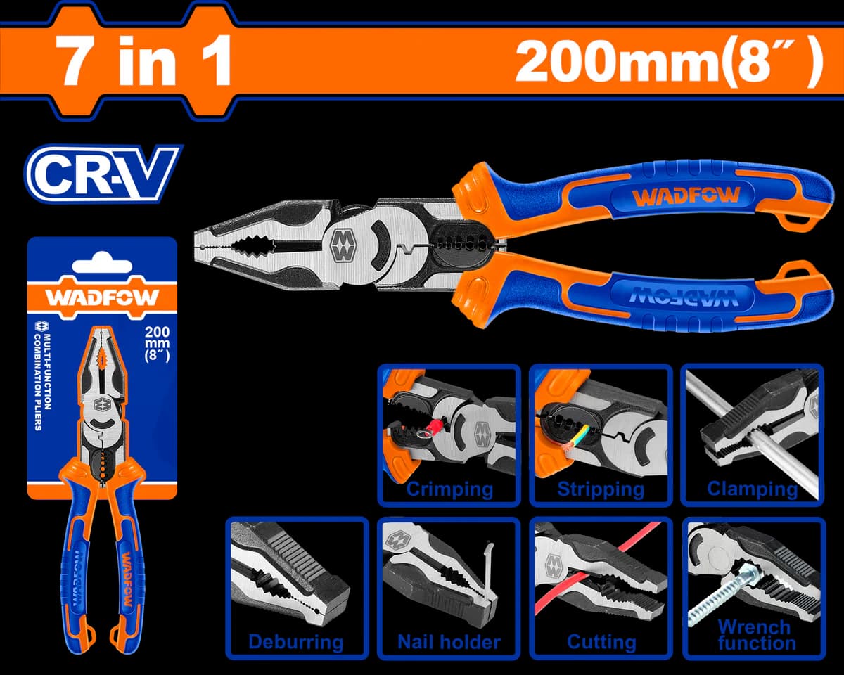 WADFOW Pince multifonctions 7*1 8 pouces 200 mm - WPL1778