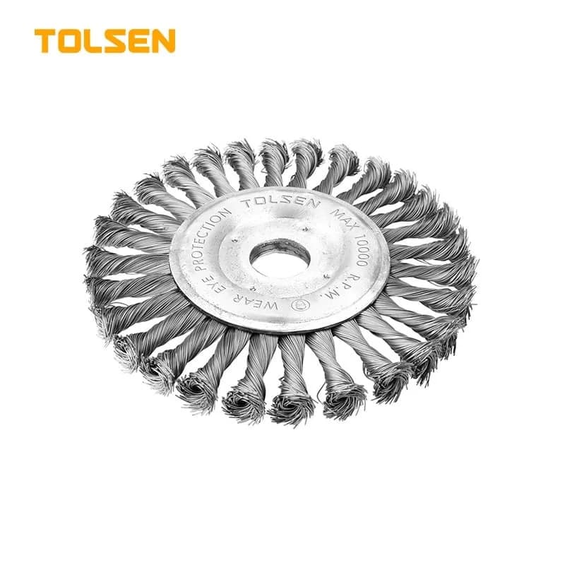 TOLSEN BROSSE METALLIQUE NOIRE 150MM 77534