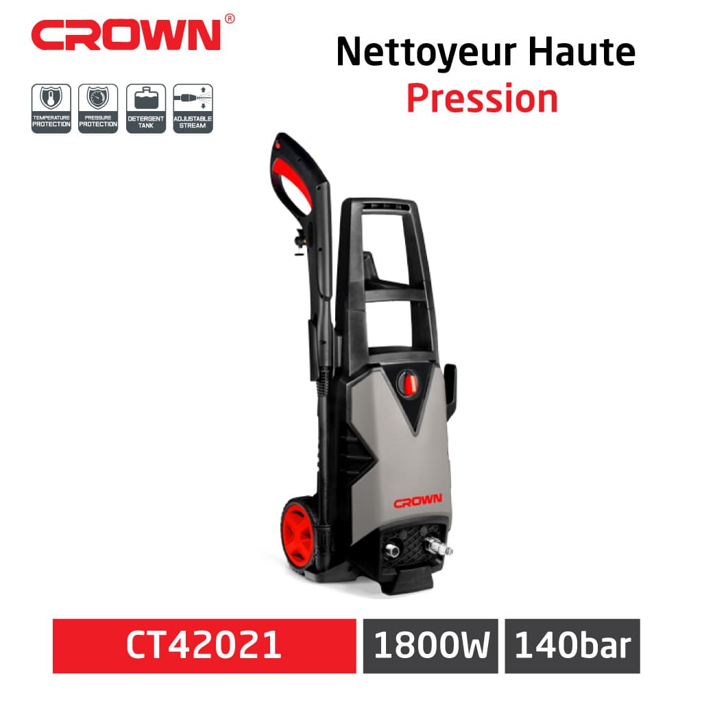 Nettoyeur haute pression Crown 1800 W 140 bar