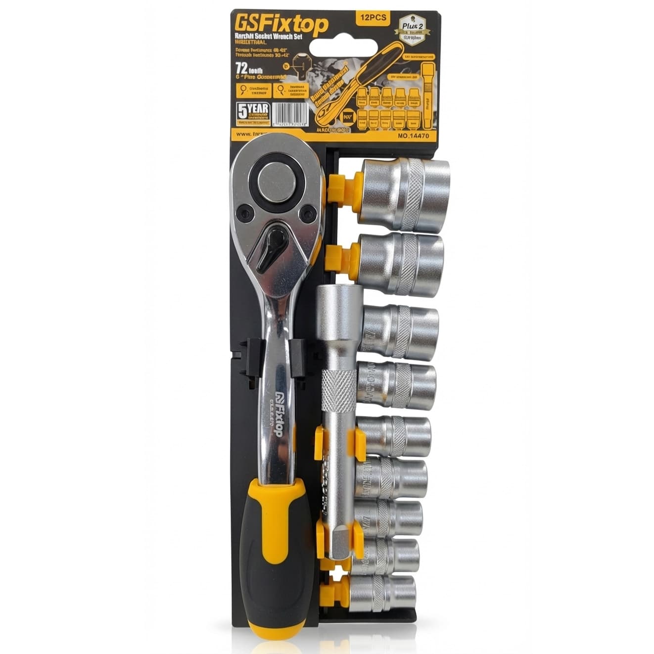 Coffret Cliquet GSFixtop – 12 Pièces (12 Pans)