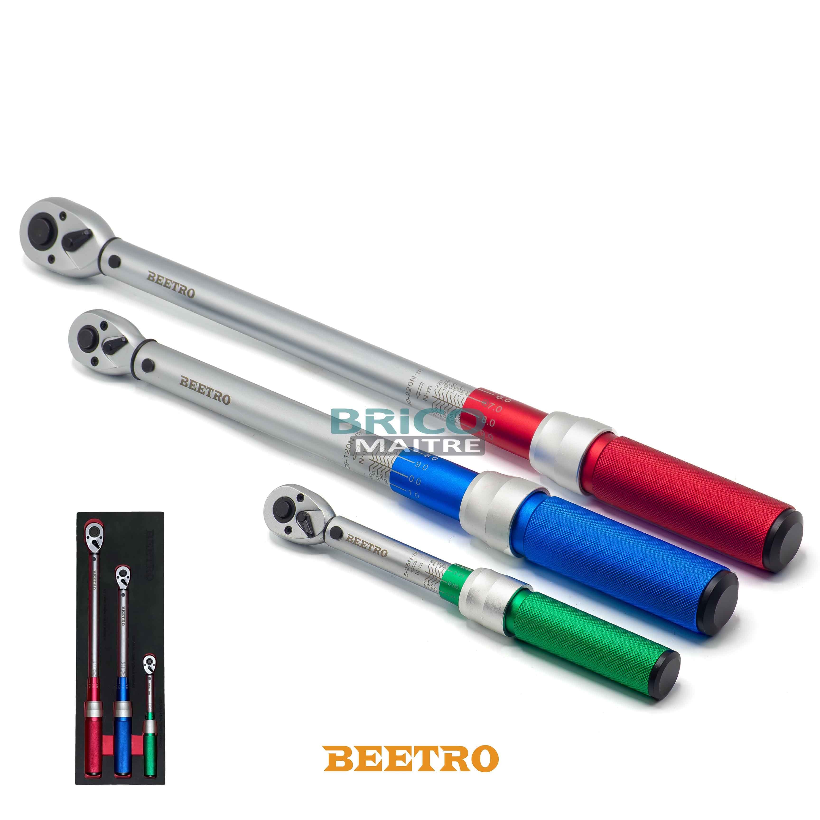 Set de Clés Dynamométriques Professionnelles 5 à 220 Nm BEETRO