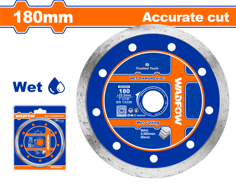WADFOW DISQUE DIAMANT 180X22.2MM HUMIDE WDC2K04