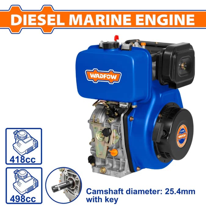 Moteur Marin Diesel 13 HP Monocylindre 4 Temps | WADFOW WDEN1A192
