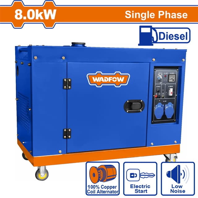 Générateur Diesel Silencieux 8 000W | WADFOW WDG2A100