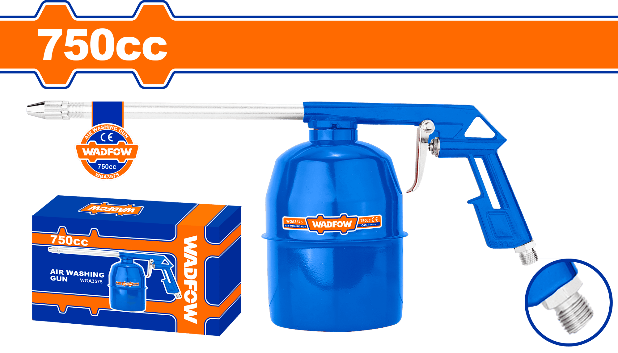 Pistolet de Lavage Pneumatique – 0,75 L | WADFOW WGA3575