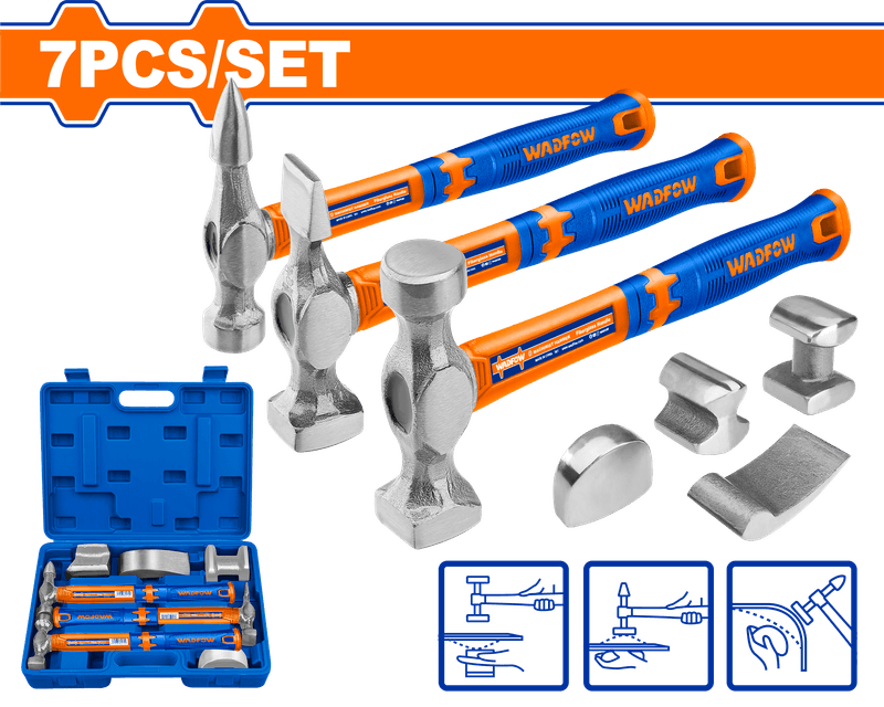 WADFOW JEU DE 7 MARTEAUX CARROSERIE WHZ1D07