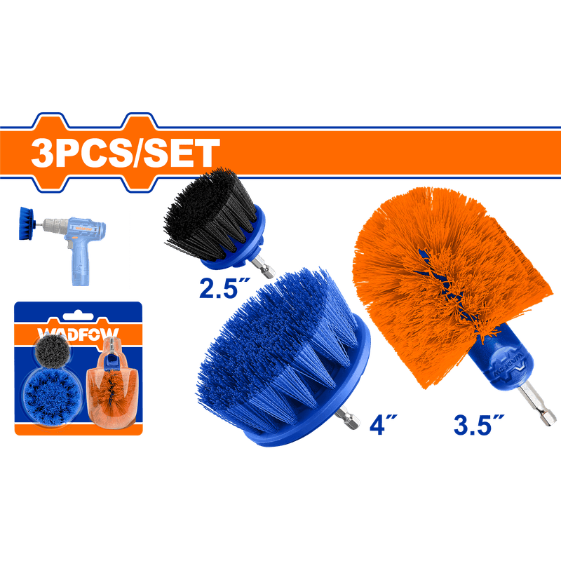 WADFOW ENSEMBLE DE 3 BROSSES MULTI-USAGES WND5401