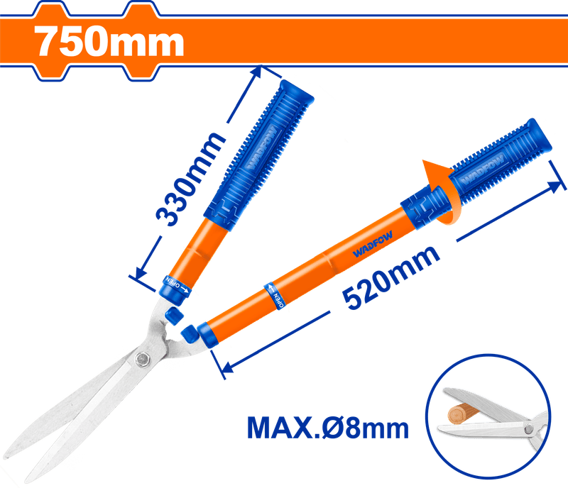 WADFOW TAILLE-HAIE TÉLESCOPIQUE WPR1E90  MAX 75MM