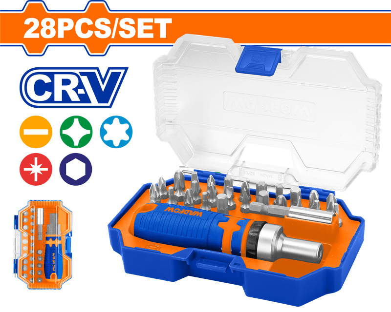 WADFOW COFFRET  TOURNEVIS  EMBOUTS 28PCS  WSS8B28