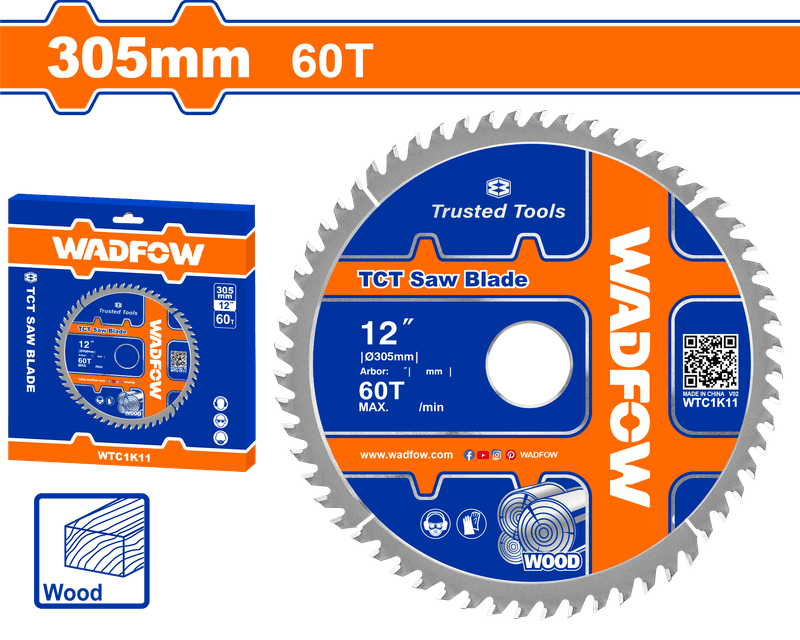 WADFOW DISQUE CARBURE 60T 305*30MM BOIS WTC1K11