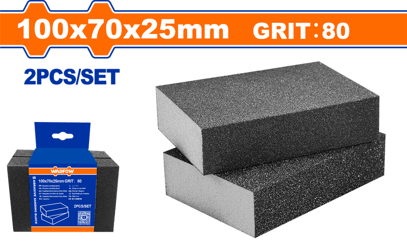 WADFOW CALE ABRASIVE DE PONCAGE 100*70*25MM P80 WUK2501