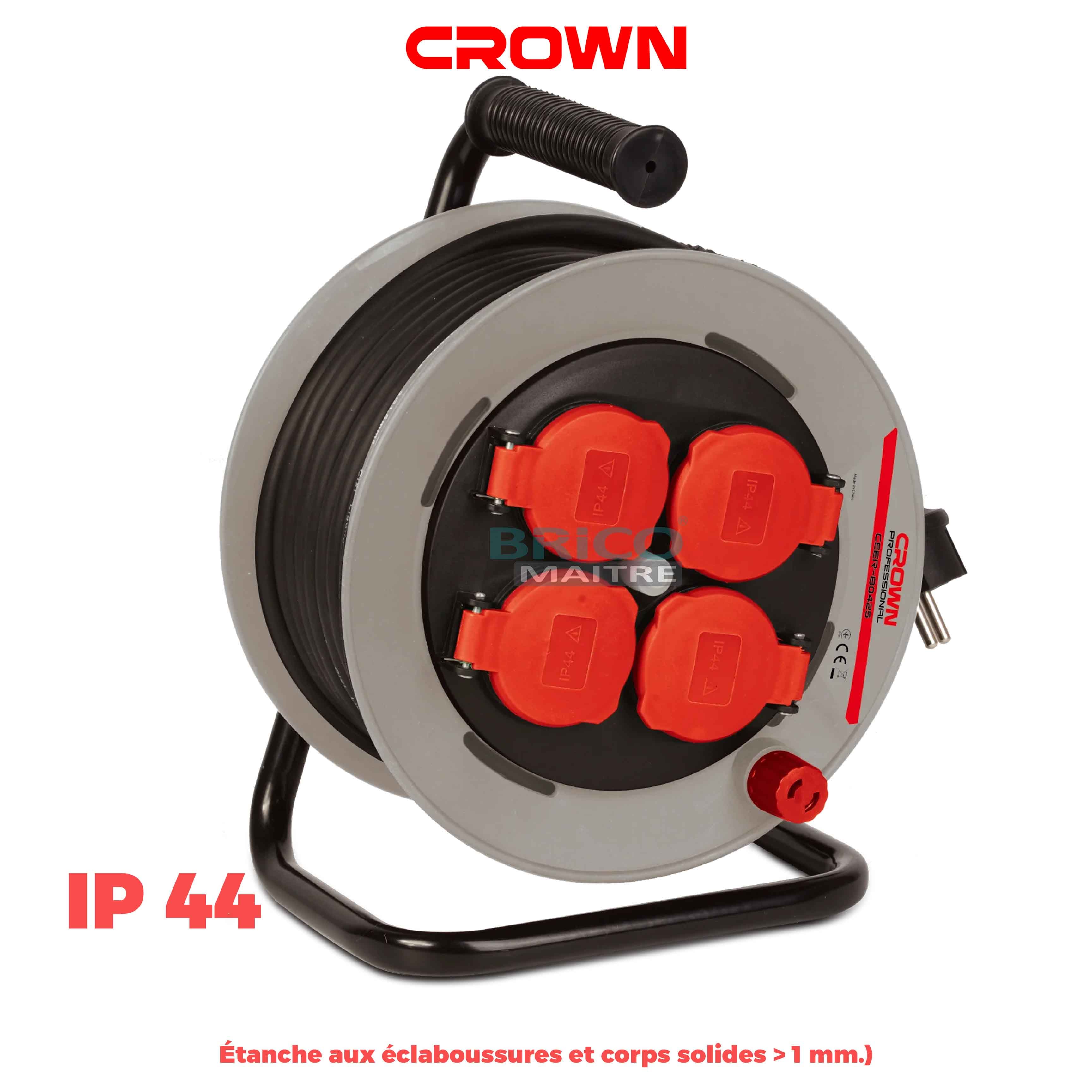 Enrouleur Pro CROWN 15m | 3600W Ultra-Puissant CEER-B0425