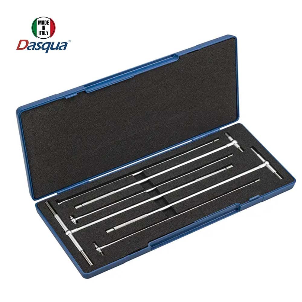 DASQUA Jeu de 6 jauges d'alésage télescopiques de haute précision (5/16″ à 6″) - Jauge d'alésage télescopique en T (8 à 150 mm) 5911-0002