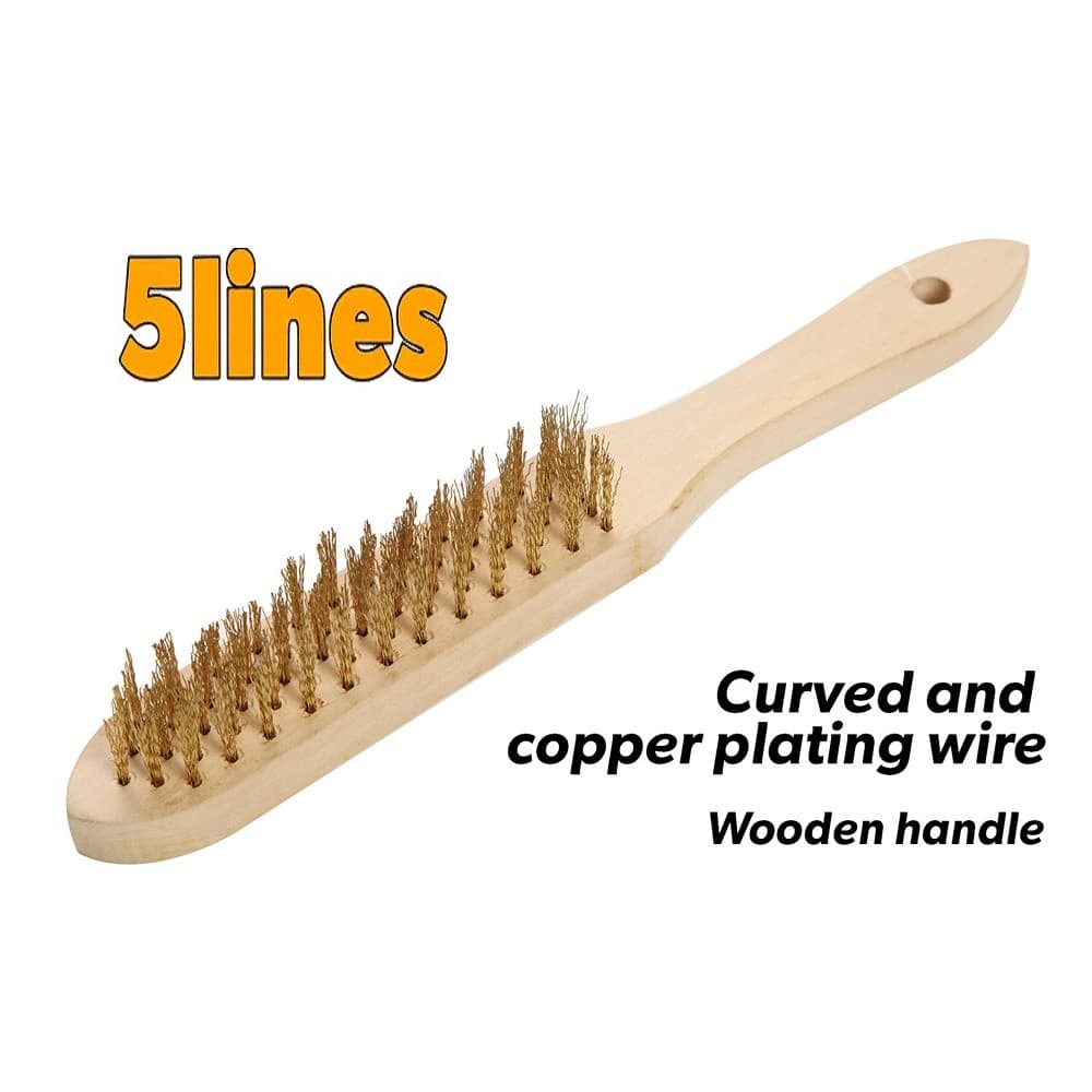 TOLSEN BROSSE MÉTALLIQUE EN BOIS 5 LIGNES 32066