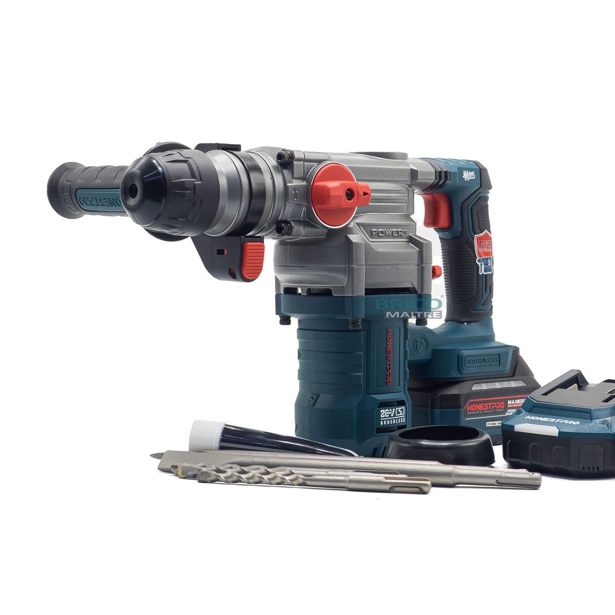 HONESTPRO Marteau Perforateur a batterie 21V brushless 4.5J YAE2650