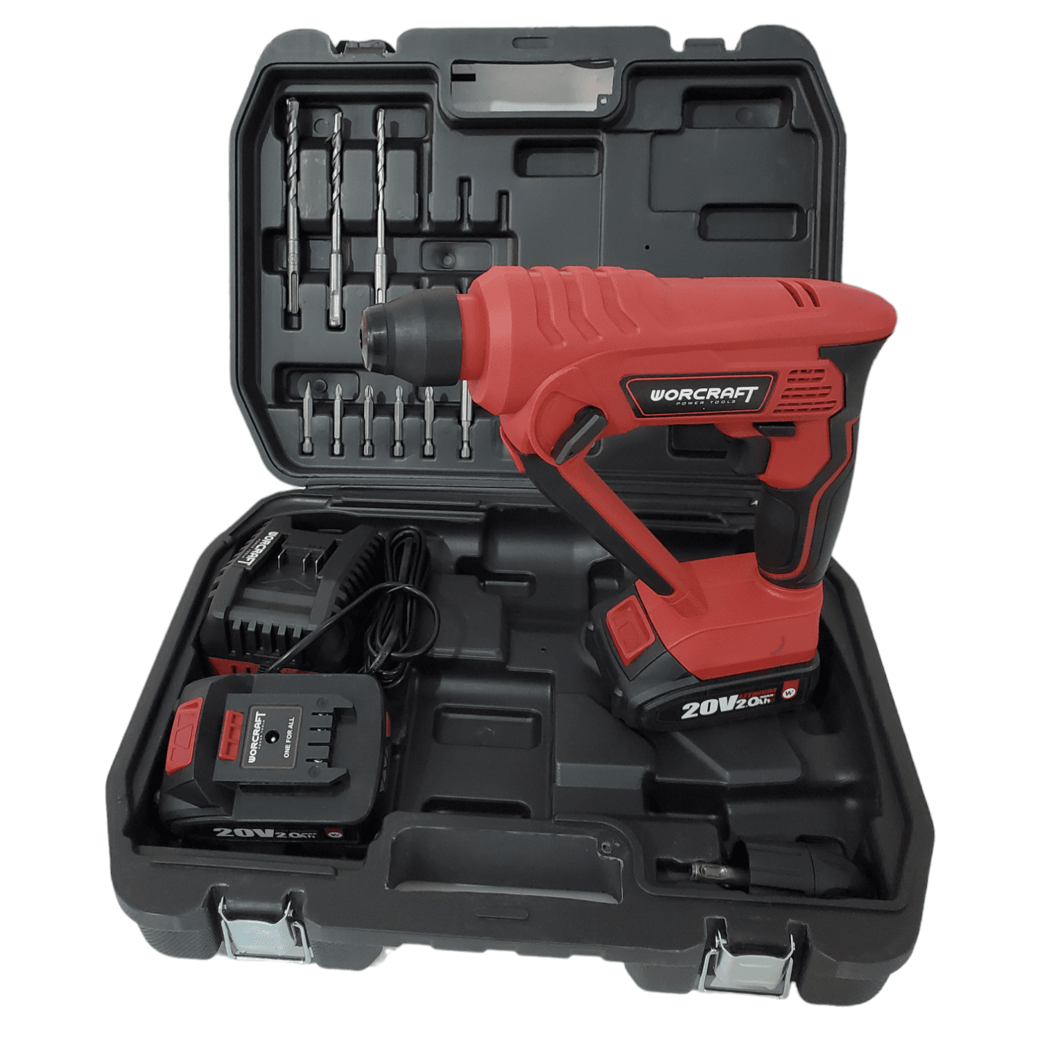 WORCRAFT Marteau Perforateur Et Visseuse A Batterie 20V 2ah