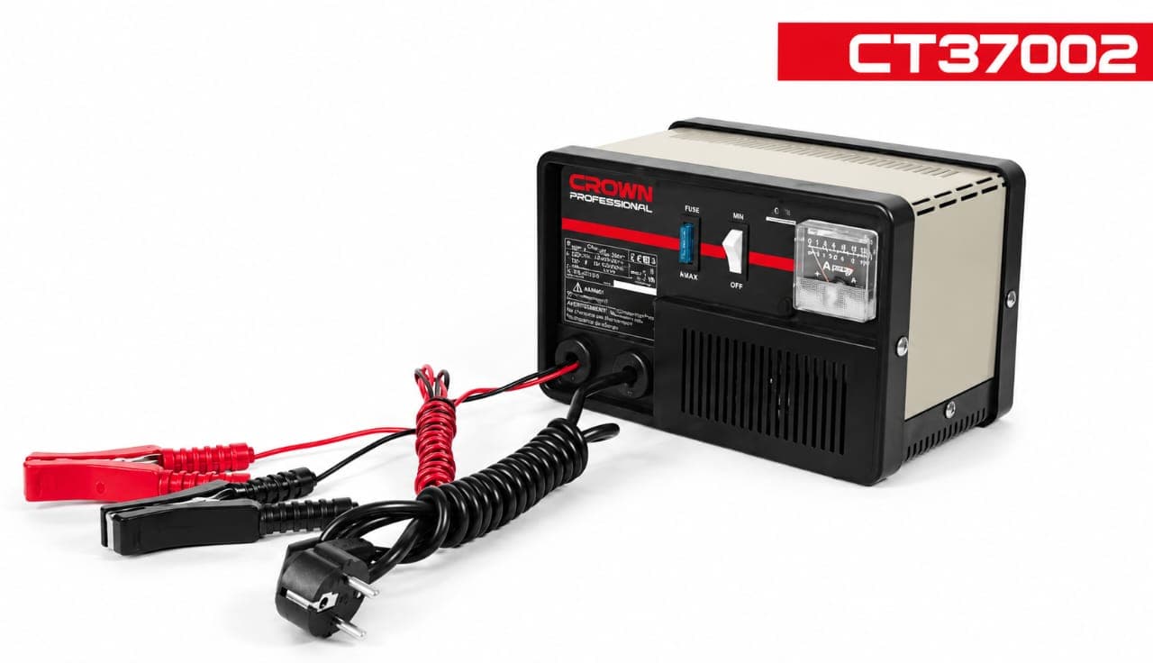 CROWN Chargeur Batterie Auto 6-12V CT37002 — Photo 1