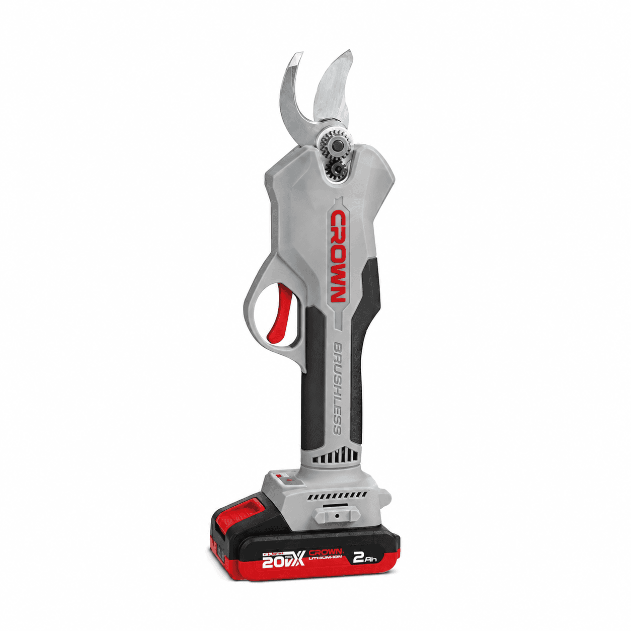 CROWN Sécateur sans fil 20V avec 2 batteries lithium-ion 2.0Ah chargeur et mallette CT29001HX-2 BMC — Photo 1