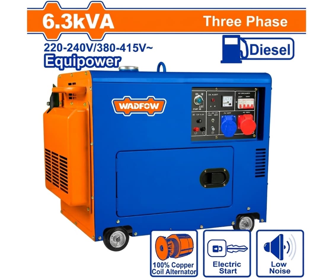 Generateur diesel silencieux WADFOW 6.3 kva 220/380 WDG2A50DT — صورة 1