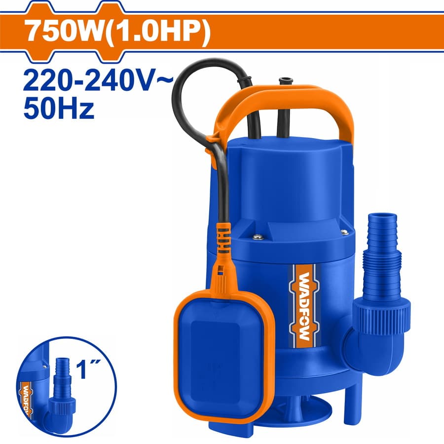 WADFOW POMPE SUBMERSIBLE Ø1"" 750W 1HP 217LTR-MIN MAX-08M WWPFW03 — صورة 1