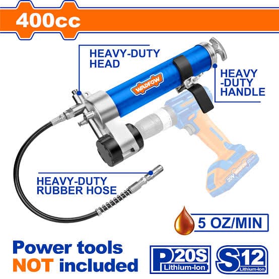 WADFOW POMPE A GRAISSE 400CC ACTIONNEE PAR VISSEUSE WGG5540 — صورة 1