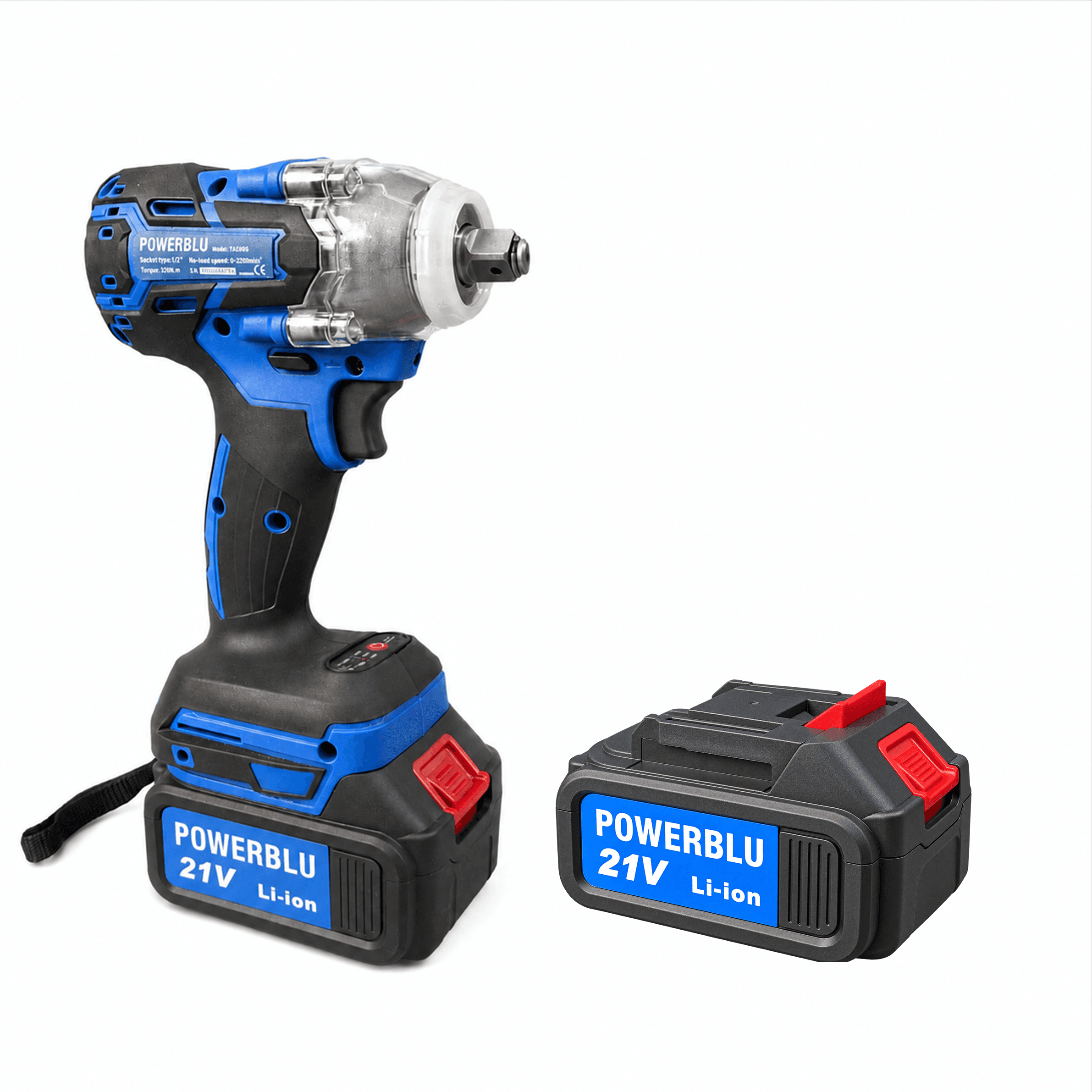 POWERBLU Clé à choc sans-fil 21V 320N.m YAE6006 — Photo 1