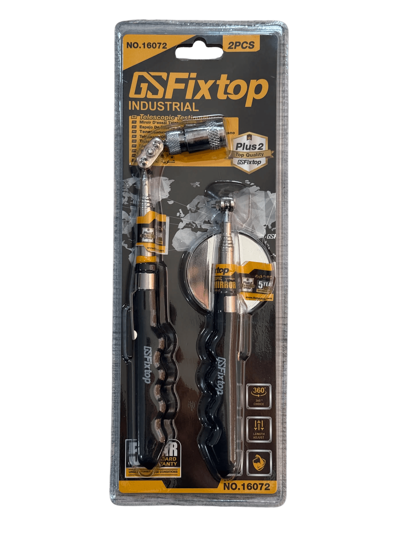 FIXTOP KIT MIROIR D'INSPECTION ET DOIGT MAGNETIQUE TELESCOPIQUE 2PCS 16072 — صورة 4