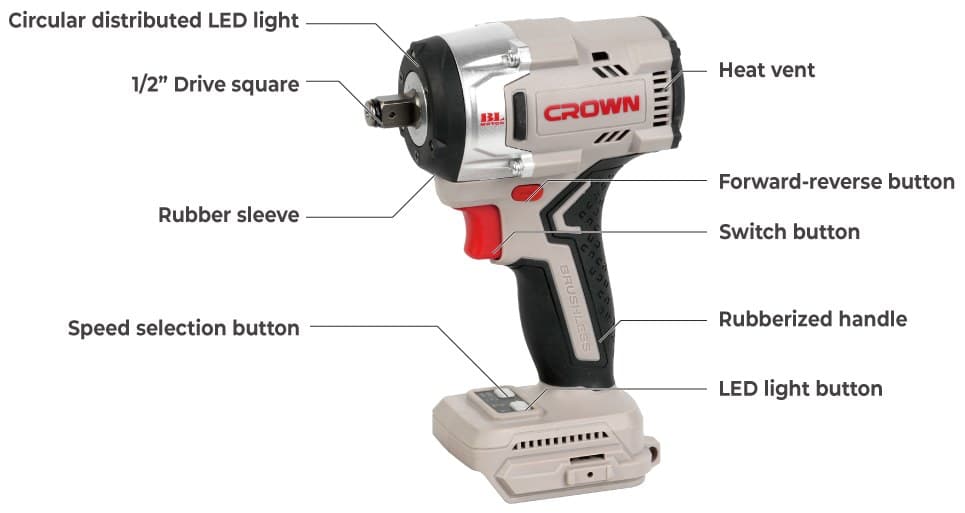 CROWN BOULONNEUSE 20V 4AH CT22062XS-4C2 — صورة 3