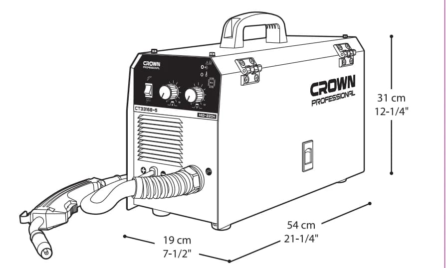 CROWN POSTE A SOUDER PORTATIFE MIG140A CT33168-5 — صورة 4