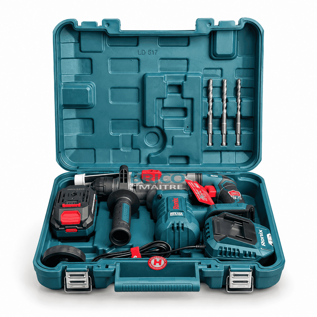 HONESTPRO Marteau Perforateur a batterie 21V brushless 4.5J YAE2650 — Photo 4