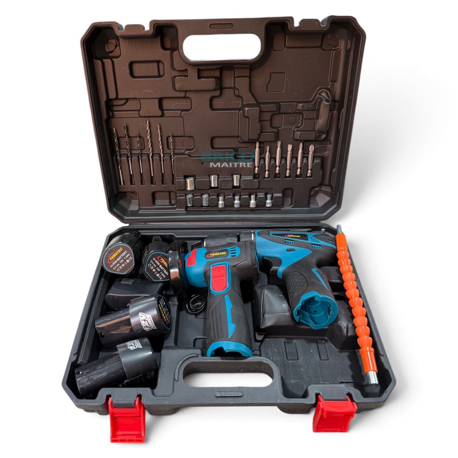 KIT VISSEUSE + MINI MEULEUSE 12V 4BAT — صورة 1