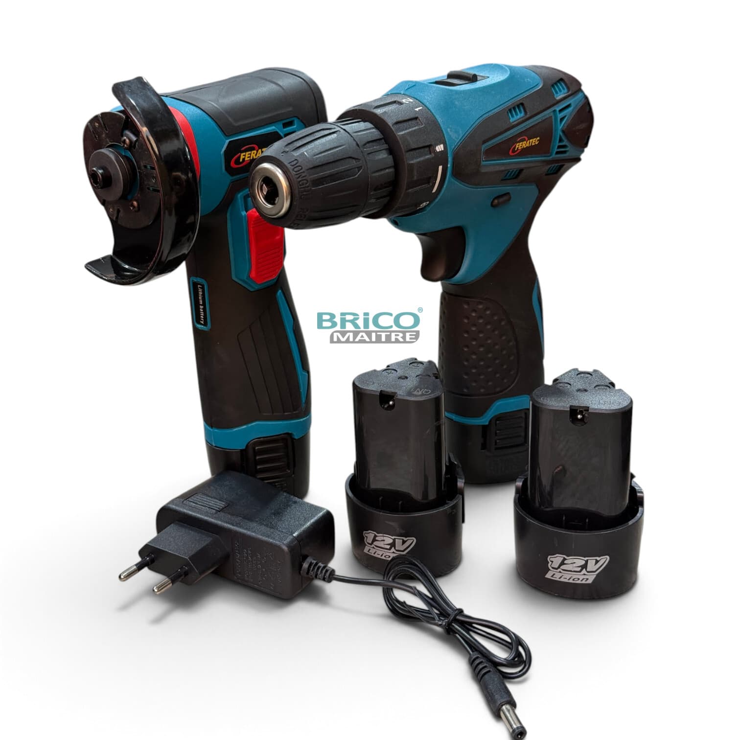 KIT VISSEUSE + MINI MEULEUSE 12V 4BAT — صورة 2