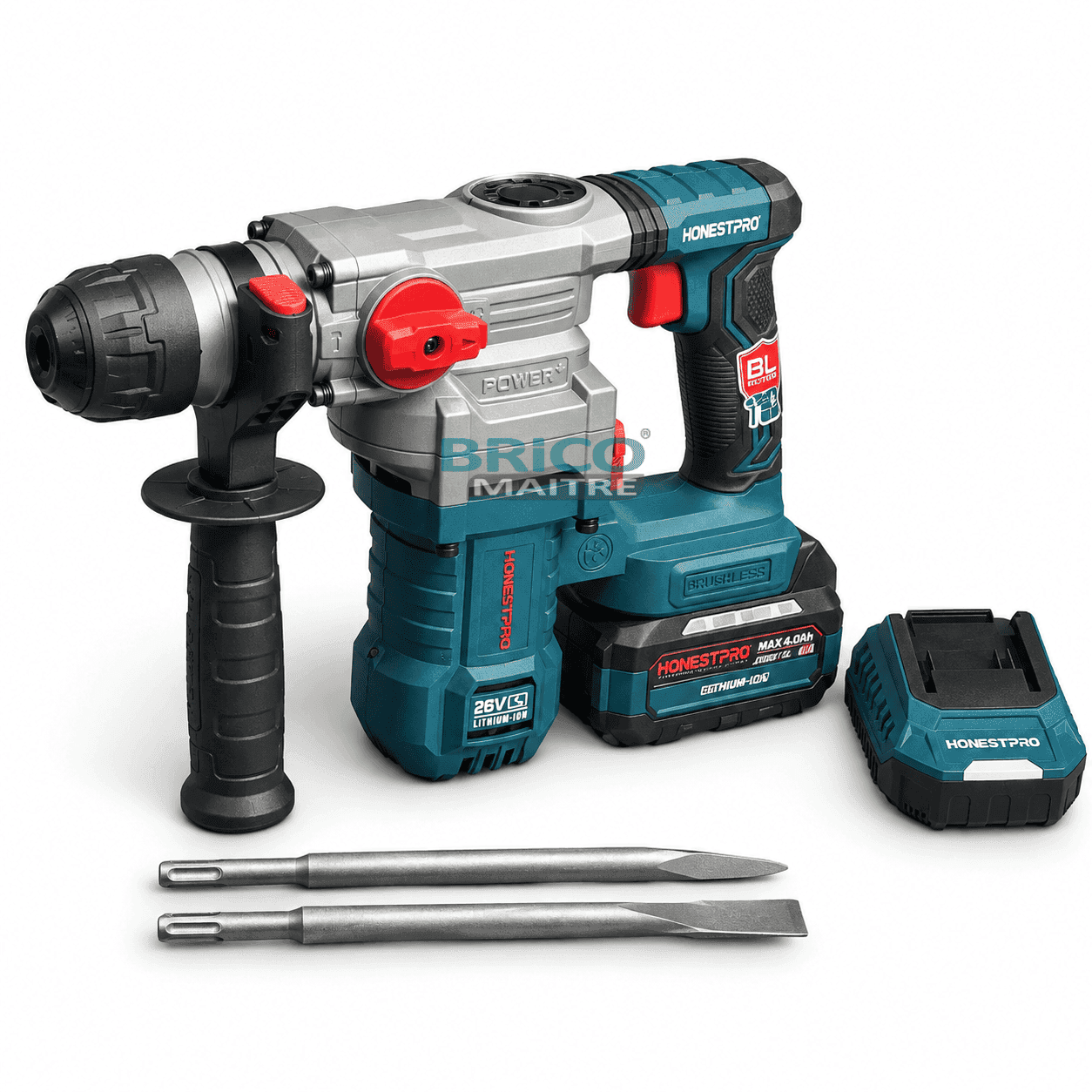 HONESTPRO Marteau Perforateur a batterie 21V brushless 4.5J YAE2650 — Photo 6
