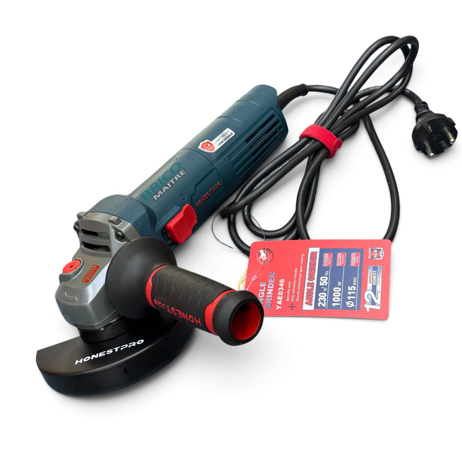 HONESTPRO MEULEUSE D'ANGLE 115MM 1000W YAE0346 — Photo 2