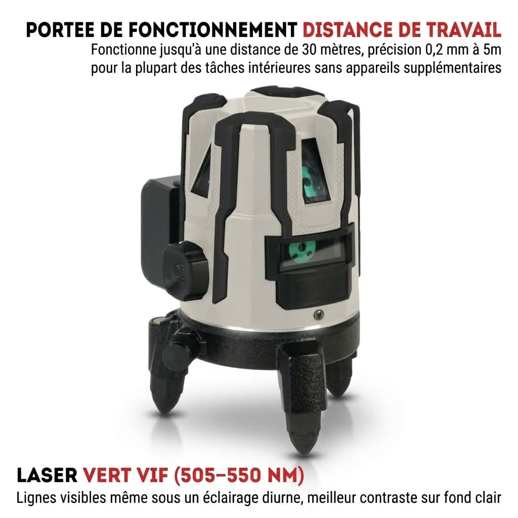 NIVEAU LASER 05 LINE + PIED 30M CROWN — صورة 3