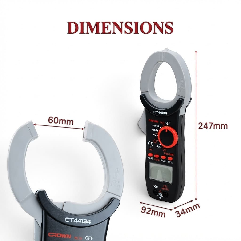 MULTIMETER AMPERMETRIQUE NUMERIQUE CROWN 1000A 750V — Photo 4