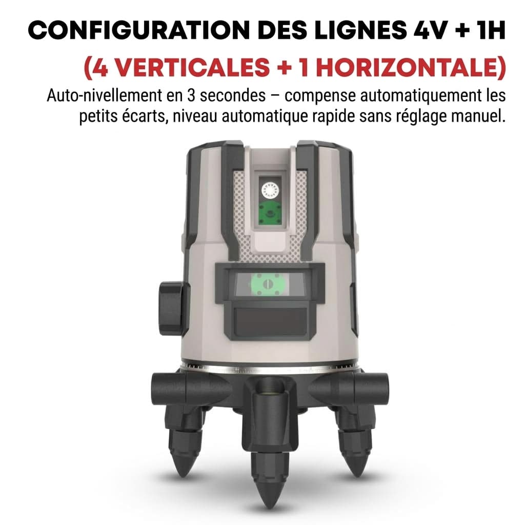 NIVEAU LASER 05 LINE + PIED 30M CROWN — صورة 4