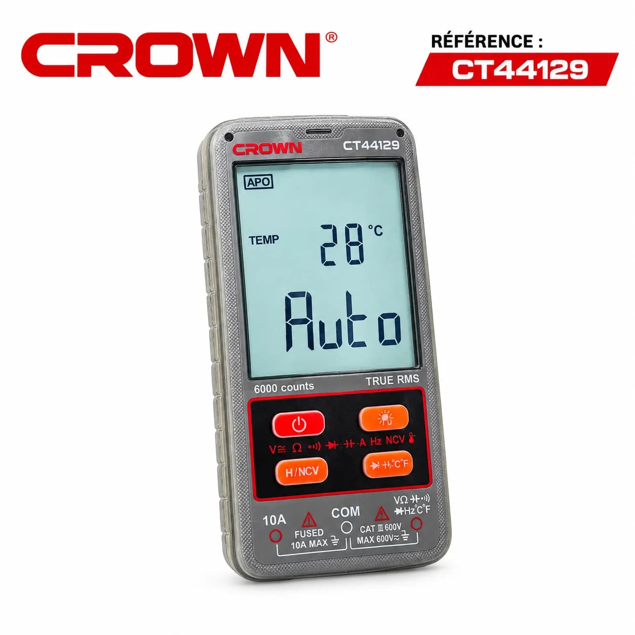 MULTIMETER DIGITAL 10A CROWN — صورة 1