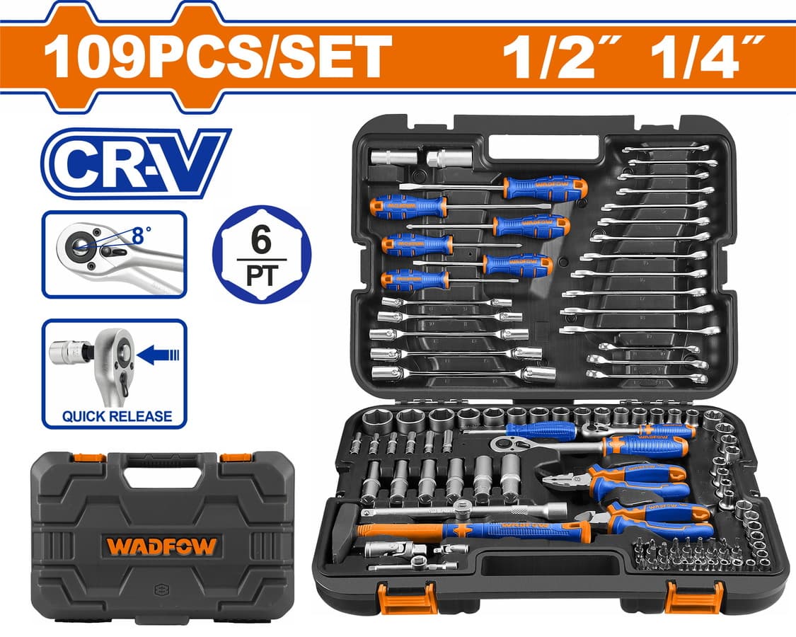 WADFOW Ensemble d'outils combinés de 109 pièces WHS2109 — صورة 1