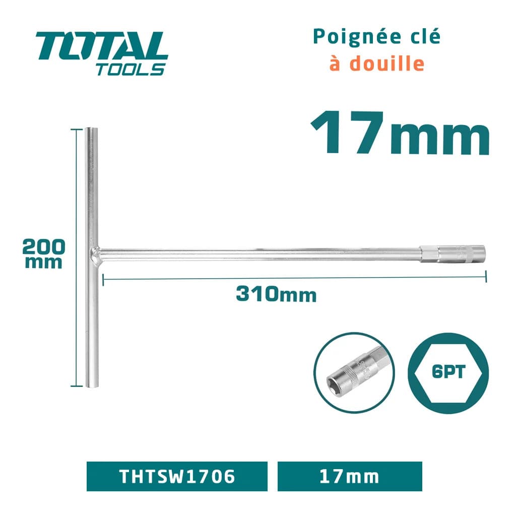 TOTAL CLE DOUILLE T17MM THTSW1706 — صورة 2