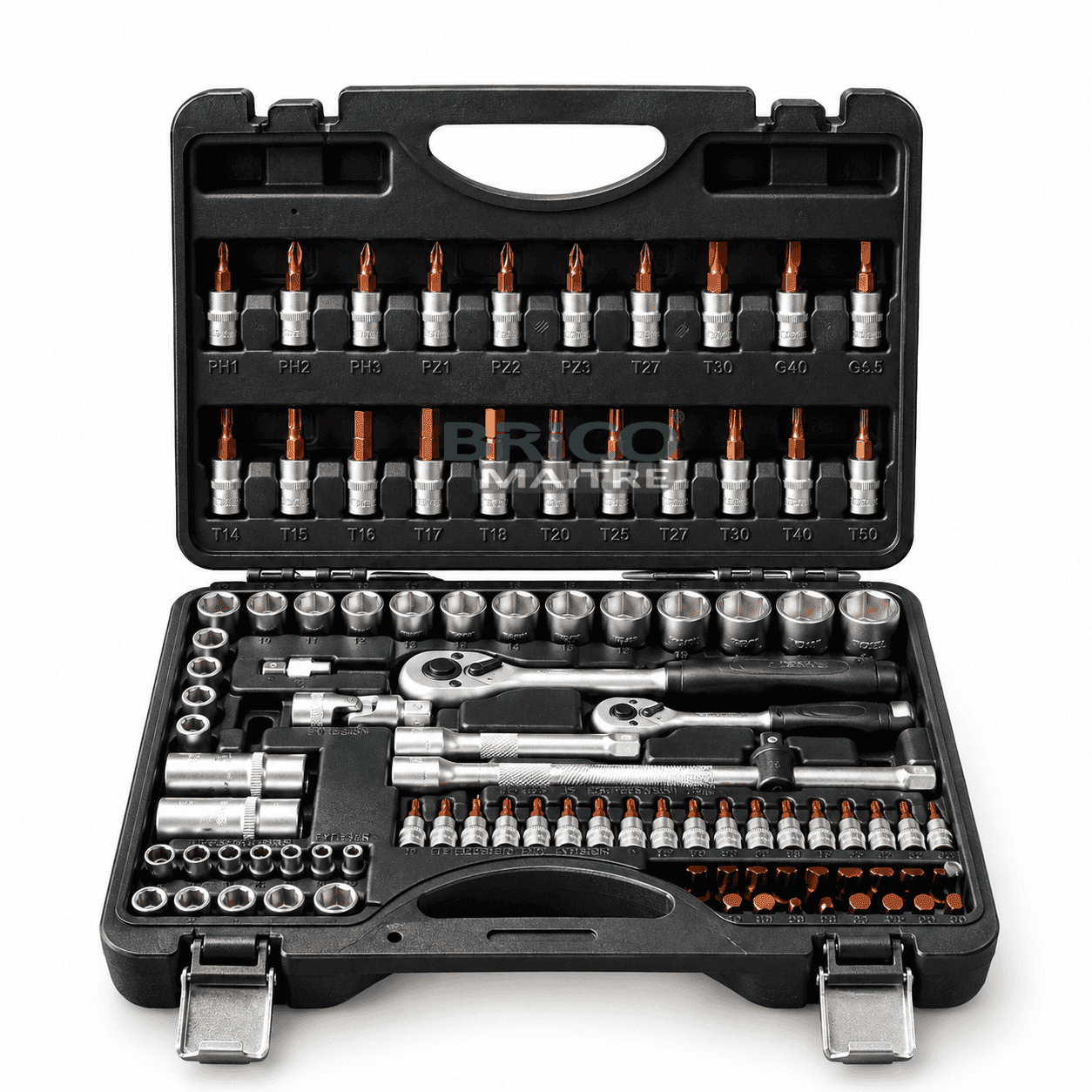 BEETRO COFFRET DE DOUILLE ET EMBOUT 46PCS TC0758 — Photo 2