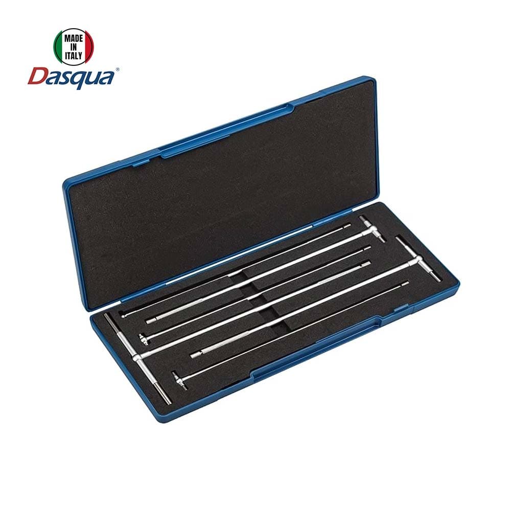 DASQUA Jeu de 6 jauges d'alésage télescopiques micrométriques Metric 8-150 mm 5911-0001